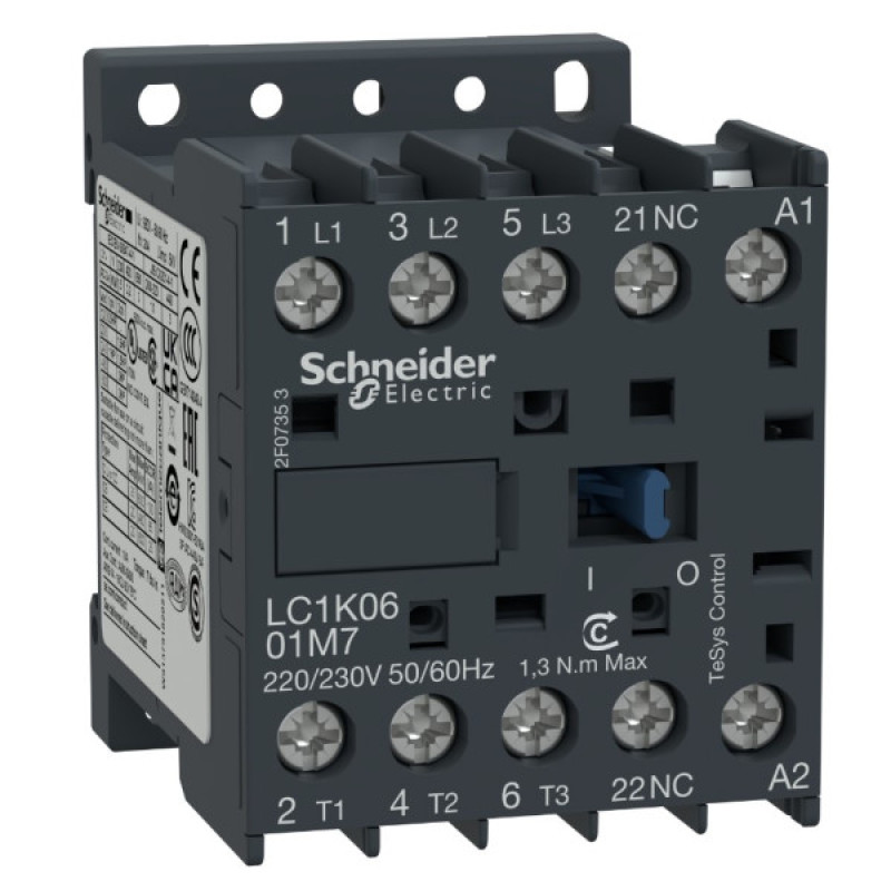 Контактор Schneider Electric TeSys K LC1K0601M7 3P 6A 220В
