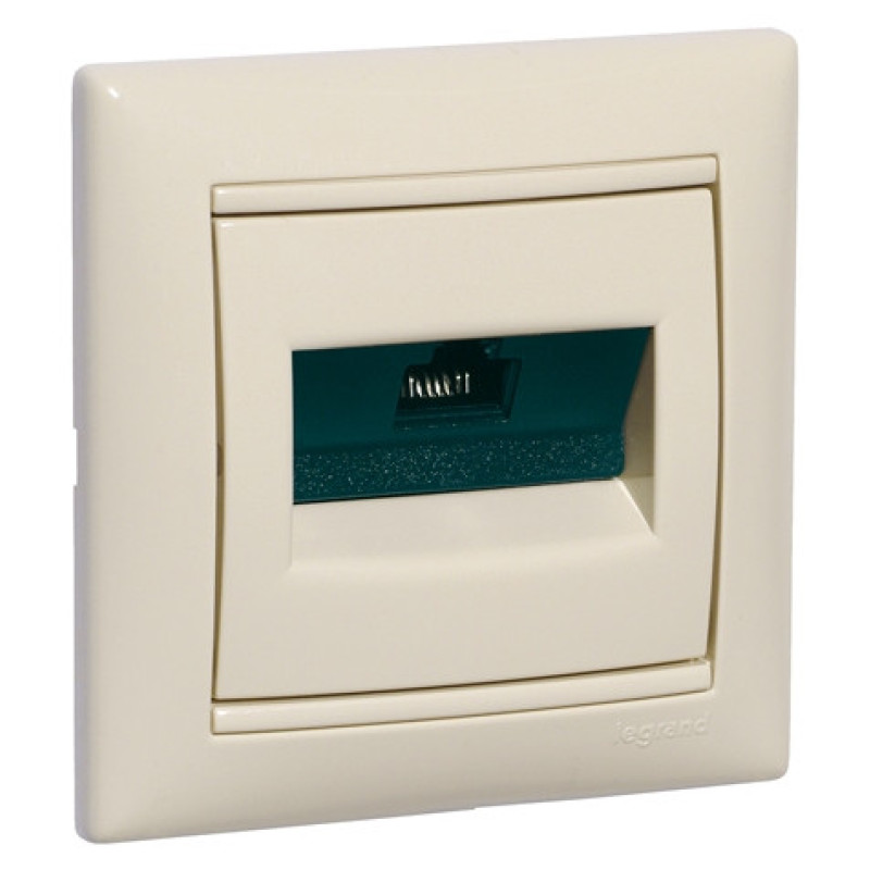 Механизм розетки компьютерной RJ-45 UTP Cat.5e Valena без захватов слоновая кость