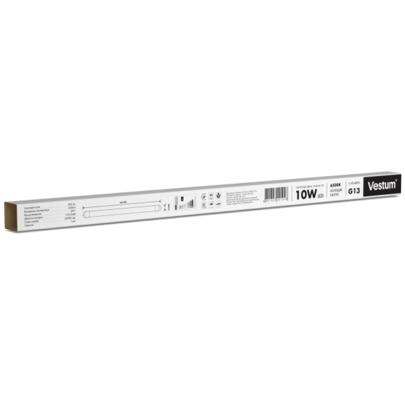 Светодиодная лампа Vestum 1-VS-4001 175-250В G13 10Вт 6500K T8