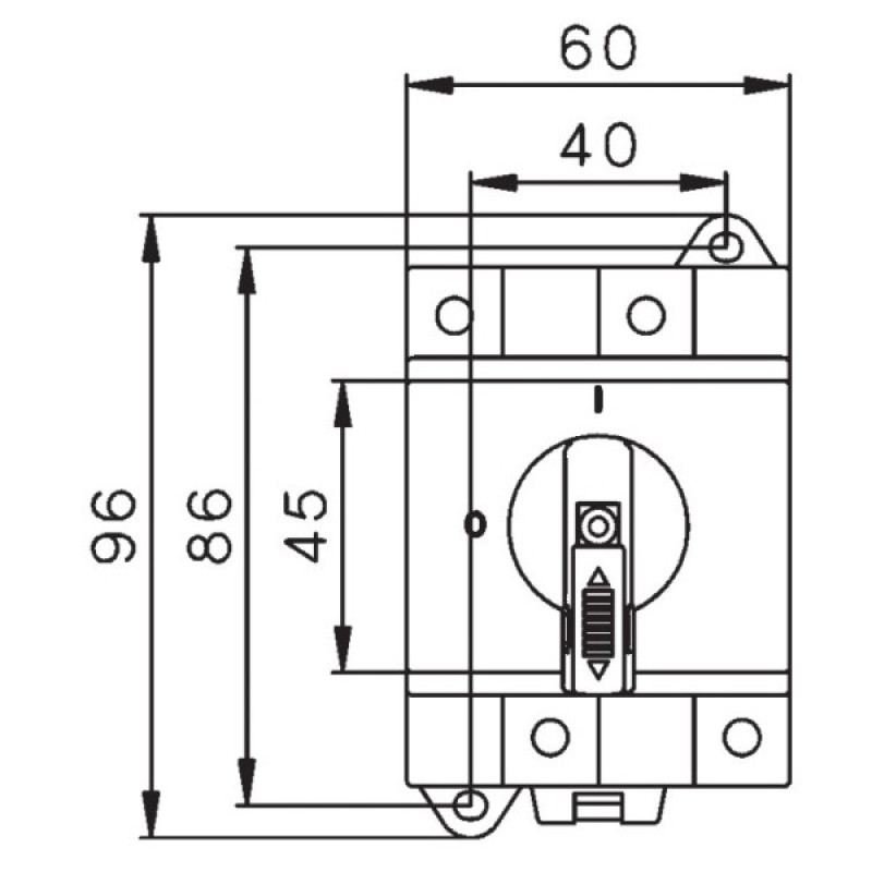Вимикач навантаження ETI 004660060 LS 16 SMA A2 2р "1-0" 16A 1000V DC