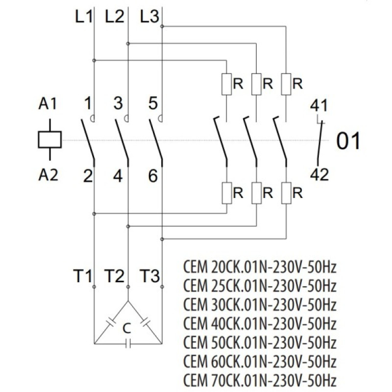 Контактор ETI 004643824 CEM CK 60.01N (60 кВАр 400-440V)