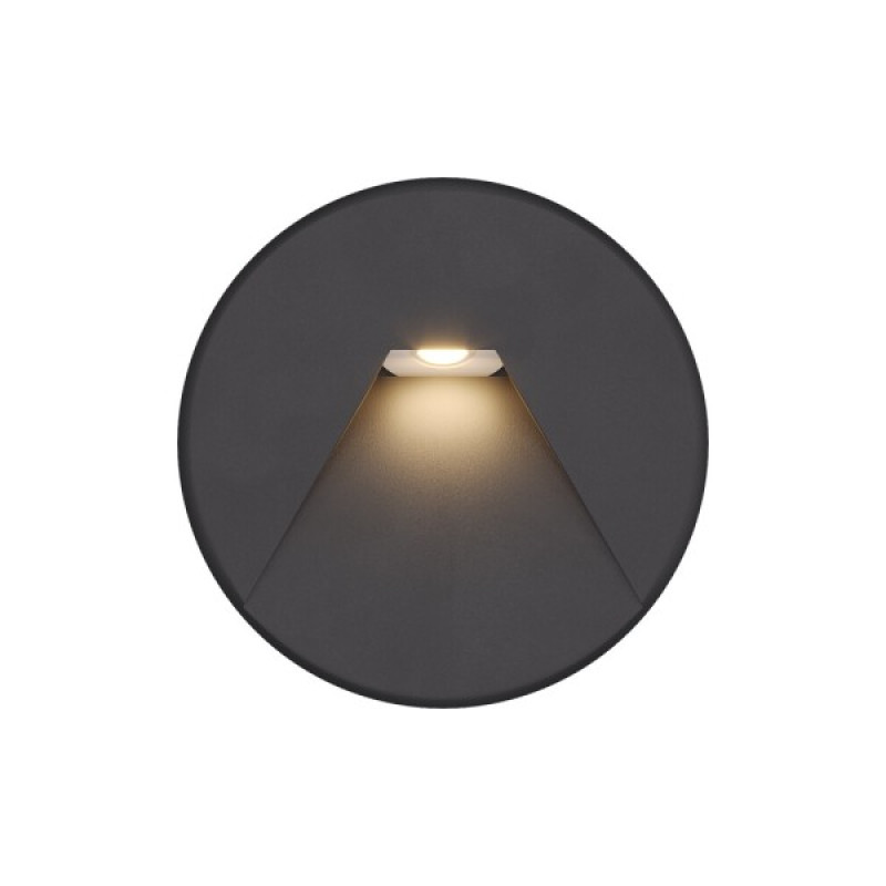 Светильник для подсветки лестницы/коридора Kloodi KDSL-RIKI R85 3W 3K 38D DG LED 210Lm IP44 антрацит