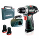 Аккумуляторная безударная дрель-шуруповерт Metabo PowerMaxx BS BL 12В 2x2,0Аг 0-400/0-1500об/мин 10/35мм (601721500)