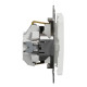 Розетка Schneider Electric Sedna Design & Elements с заземлением и шторками белая SDD111022