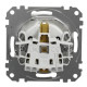 Розетка Schneider Electric Sedna Design & Elements с заземлением и шторками белая SDD111022