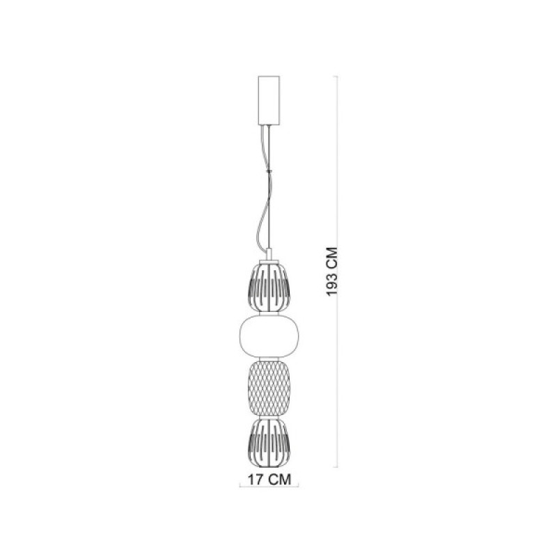 Подвесной светильник, люстра Italux PND-98374-32W-GD Eris Led 1x32W 3000K 4448Lm IP20 Золотой