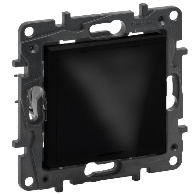 Вывод кабеля Legrand Niloe Step с фиксатором IP21 черный (863529)