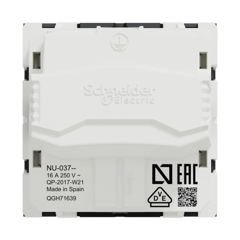 Розетка з заземленням Schneider Electric Unica New NU303754 з шторк 16А гвинтовий зажим антрацит
