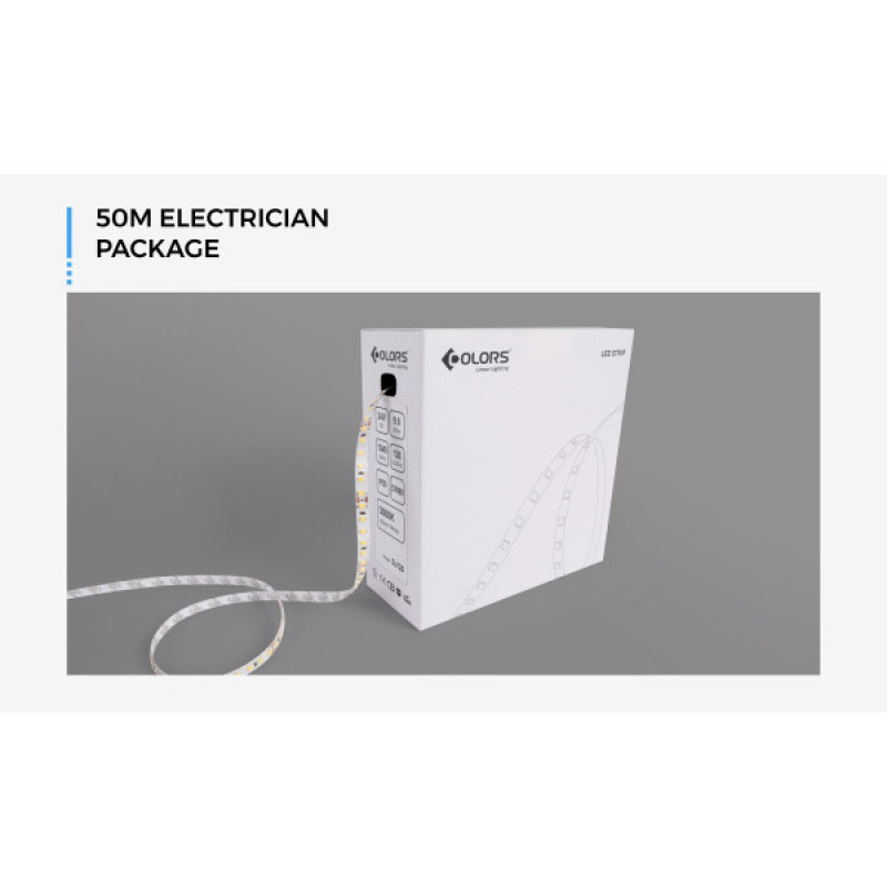 LED лента COLORS 60-2835-12V-IP55 4,4W 3800K 5м (DJ60-12V-8mm-IP55-NW)