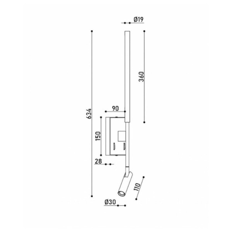 Бра, настенный светильник Kloodi WA-KELLY 634 Kelly Led 2x9W 3000K IP20 Wh