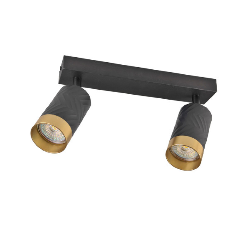 Светильник поворотный, спот Goldlux 323545 Arras GU10 2x10W IP20 Черный