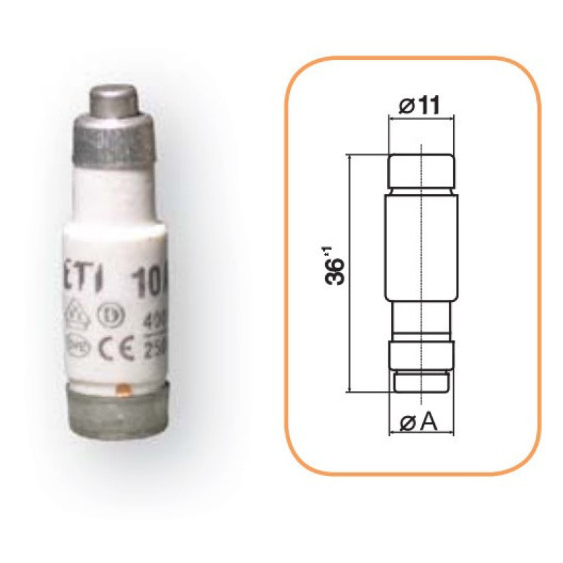 Предохранитель ETI 002211003 D0 1 gL/gG 6A 400V
