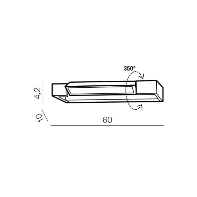 Бра, настінний світильник MJ-Light 17022 Zeon LED 1x18W 4000K 1700Lm IP20 чорний