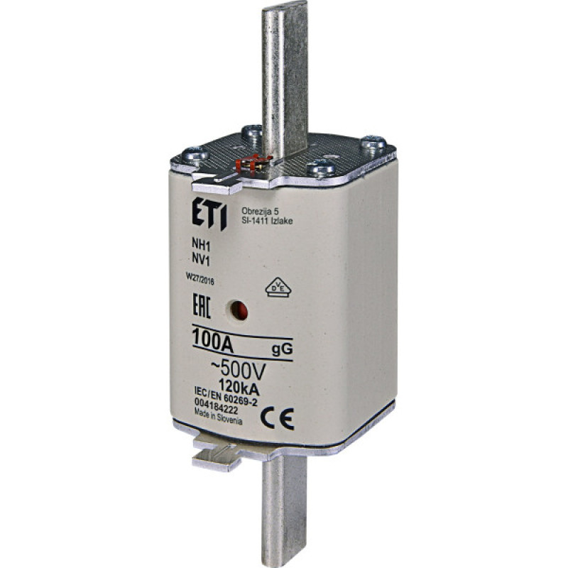 Запобіжник ETI 004184222 NH-1/gG 100A 500V KOMBI