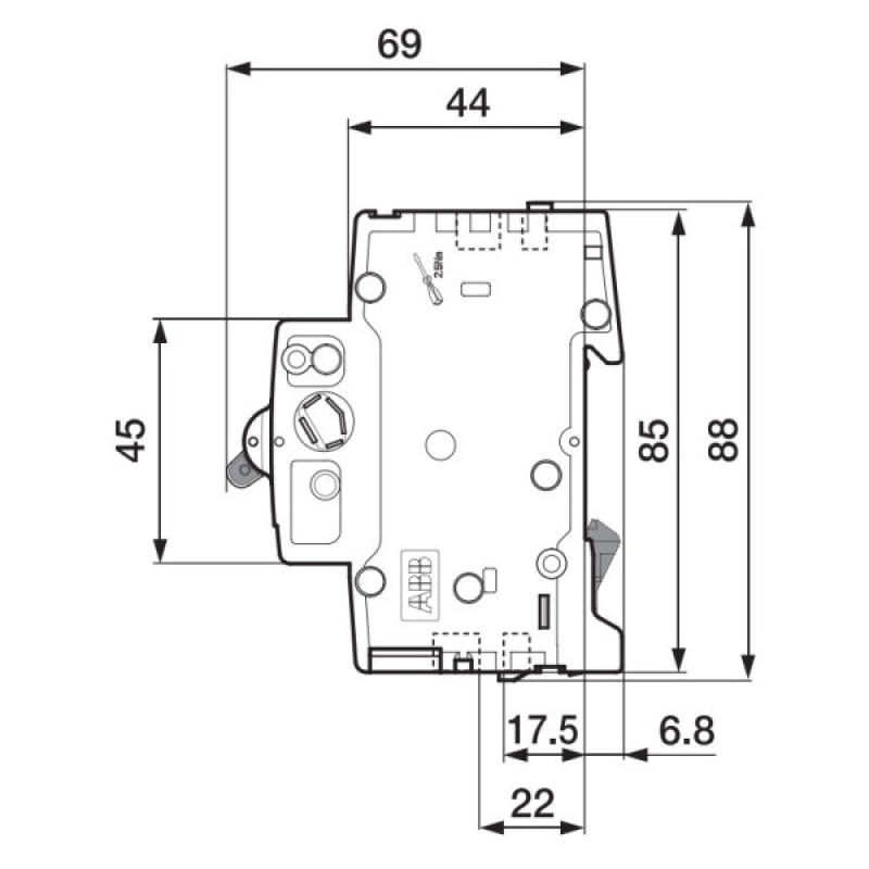 Автоматический выключатель ABB S202-C4 тип C 4А