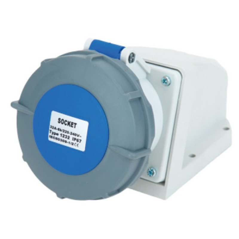 Накладная силовая розетка TNSy PRO 1232 2Р+PЕ 32А 220В IP67 (TNSy5502049)