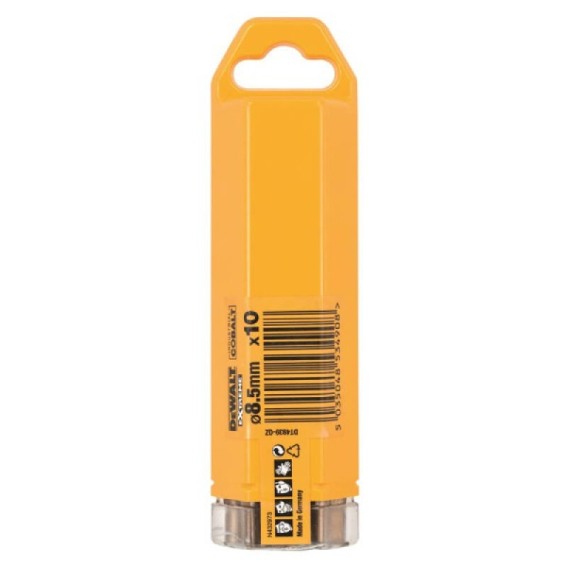 Кобальтові свердла по металу DeWALT DT4939 Extreme Industrial cobalt HSS-CO 8,5х117/72мм (10шт в упаковці)
