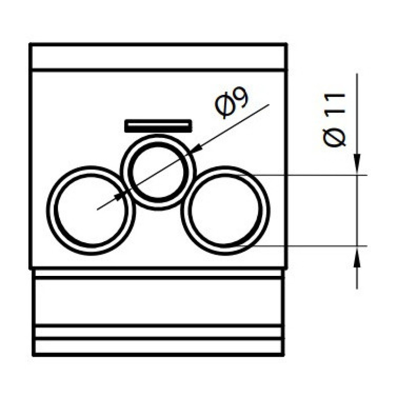 Распределительный блок ETI 001102416 EDBM-6/N (192А 1x4-70; 2x4-50; 1x4-25)