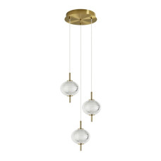 Подвесной светильник, люстра Italux PND-81418-3-BK-GD Corado LED 3x12W 3000K 1084Lm IP20 золотой