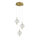 Підвісний світильник, люстра Italux PND-81418-3-BK-GD Corado LED 3x12W 3000K 1084Lm IP20 золотий