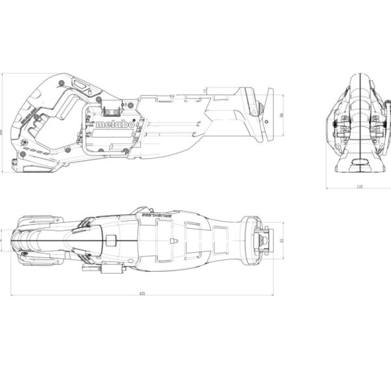 Акумуляторна шабельна пила Metabo SSEP 18 LT BL 0-3000 ход/хв (601617850)