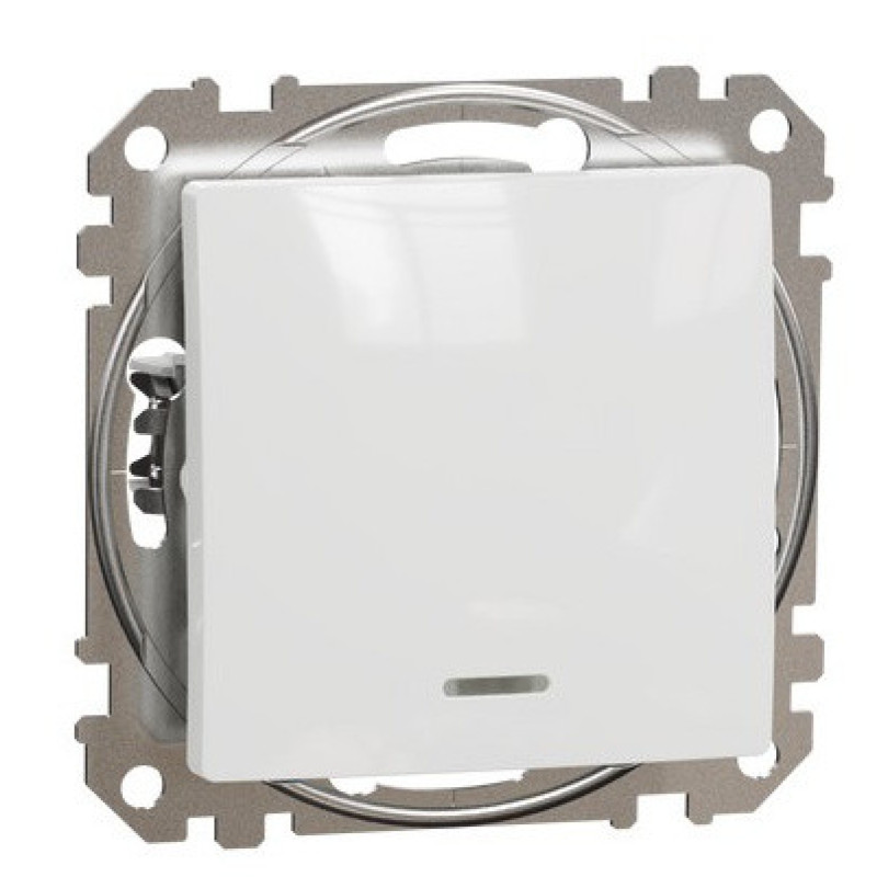 Выключатель Schneider Electric Sedna Design & Elements с подсветкой белый SDD111101L