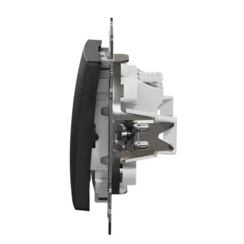 Перехресний перемикач Schneider Electric Sedna Design & Elements з підсвіткою чорний SDD114107L