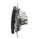 Перехресний перемикач Schneider Electric Sedna Design & Elements з підсвіткою чорний SDD114107L