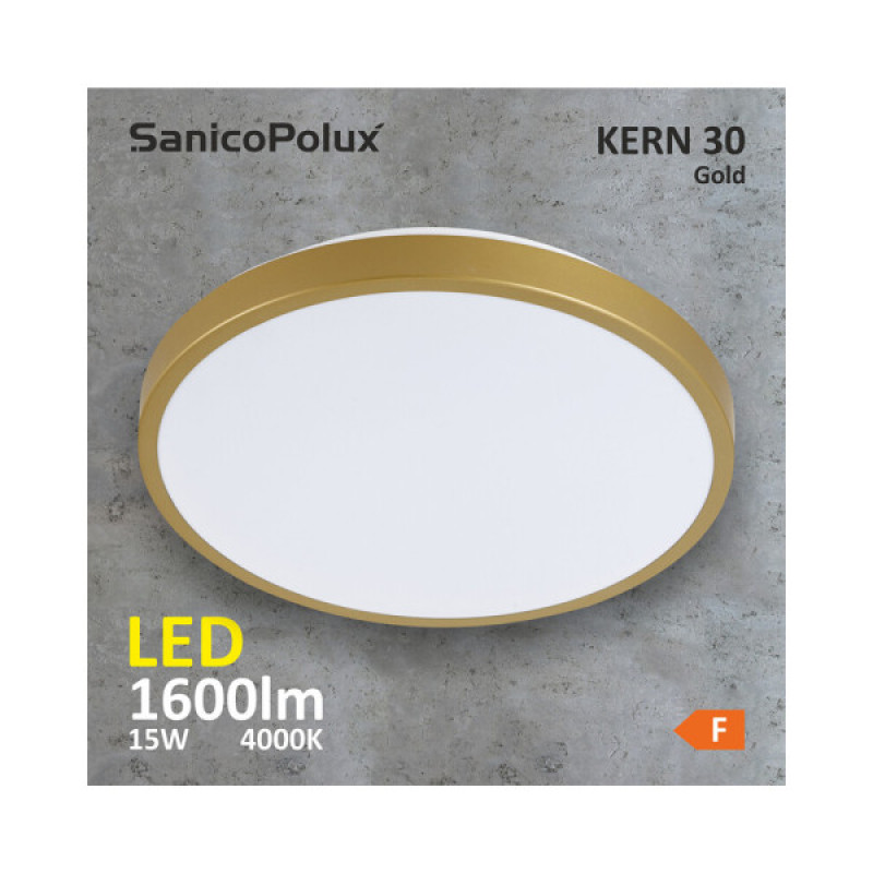 Світильник стельовий Goldlux 318725 Kern Led 1x15W 4000K 1600Lm IP20 Gold