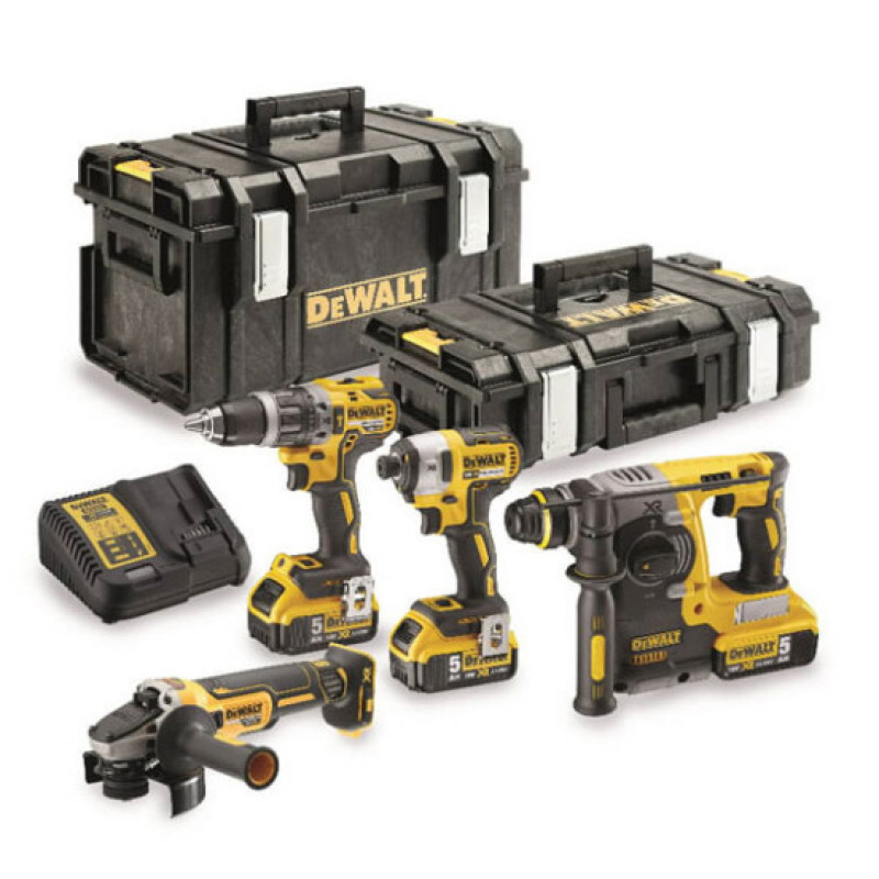 Набір з електроінструментів DeWALT DCK422P3 (DCD796, DCF887, DCH273, DCG405) з 3 АКБ та ЗУ