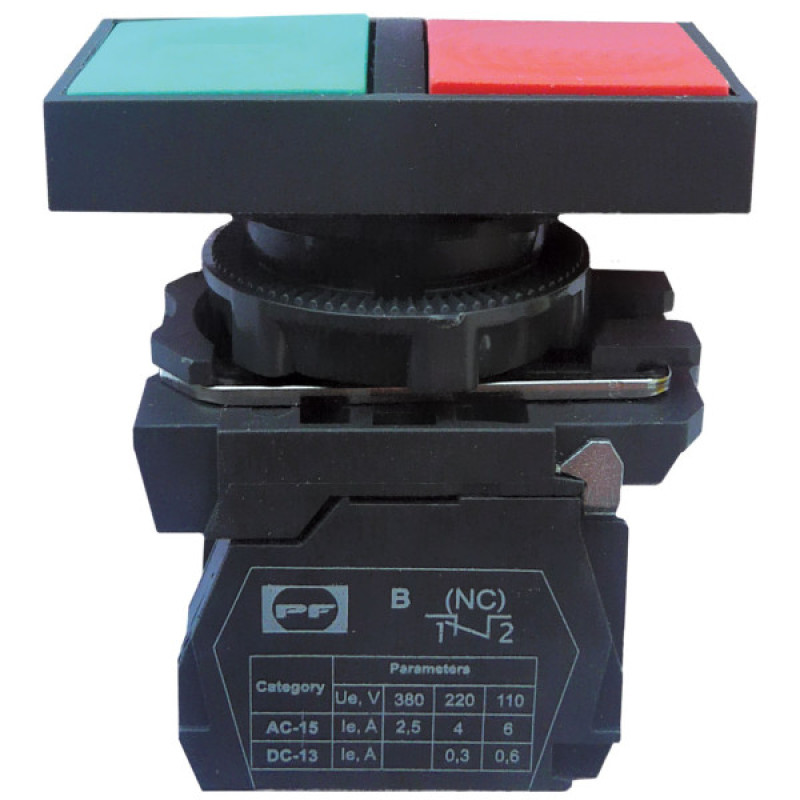 Кнопка Promfactor FP5-AW8325230 1NO 1NC зелено-красная (FP5-AW8325230)