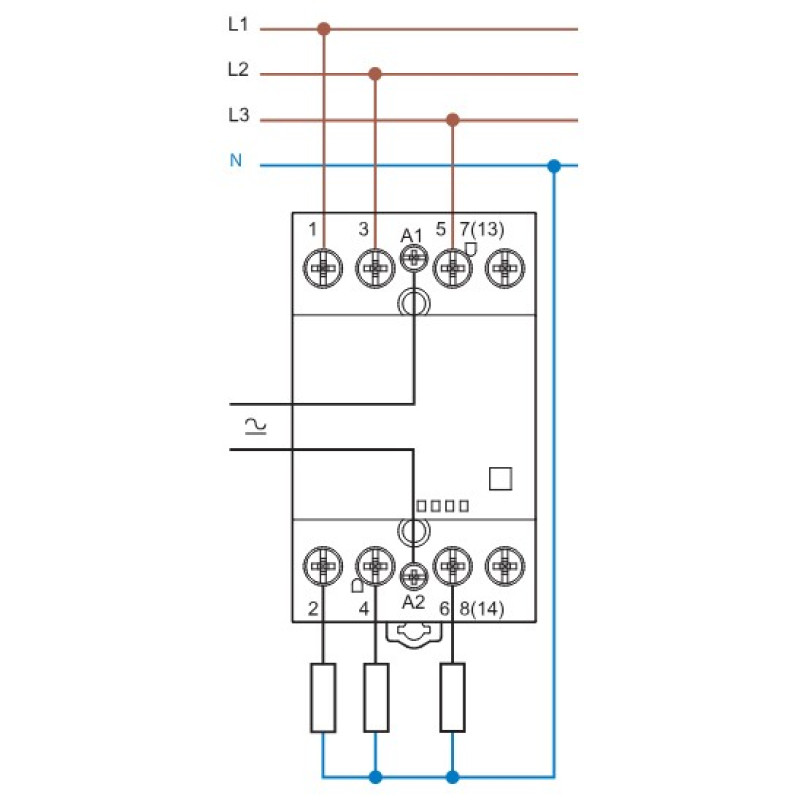 Контактор Finder 4NO 40A 220-240В AC/DC (224402304310)