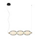 Підвісний світильник, люстра Italux PND-45372-3-WH-CL Rinot LED 3x22W 3000K 1200Lm IP20 чорний