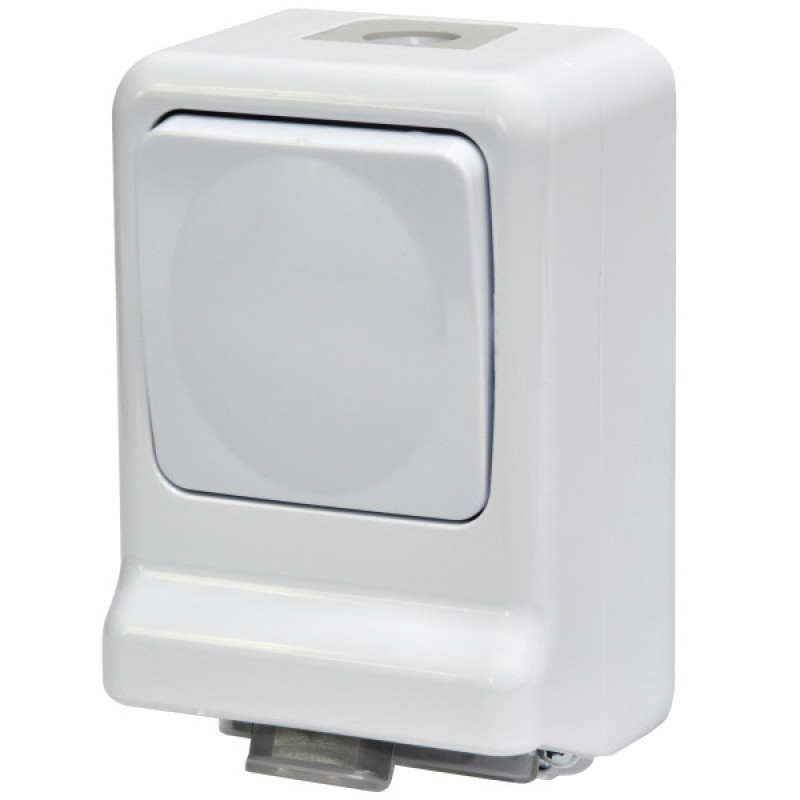 Розетка с выключателем ETI PRV-1 2Р+РЕ IP 44 10/16A 250В