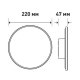 Накладной светильник Maxus MWL 15Вт 3000/4100/6500К IP65 WH Circle (1-MWL-15W-WHC)