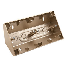 Двойная угловая коробка Kontakt Simon Simon 54 Premium DPNR2/44 для накладного монтажа под рамки (золото)
