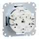 Механизм розетки SCHUKO с защитными шторками Merten System M Ocean Plastic MEG2300-0403 (черный матовый)