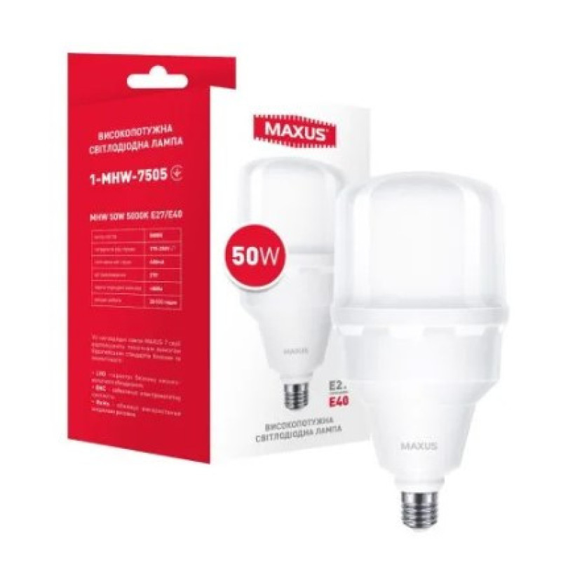 Светодиодная лампа Maxus HW E27/E40 (1-MHW-7505)