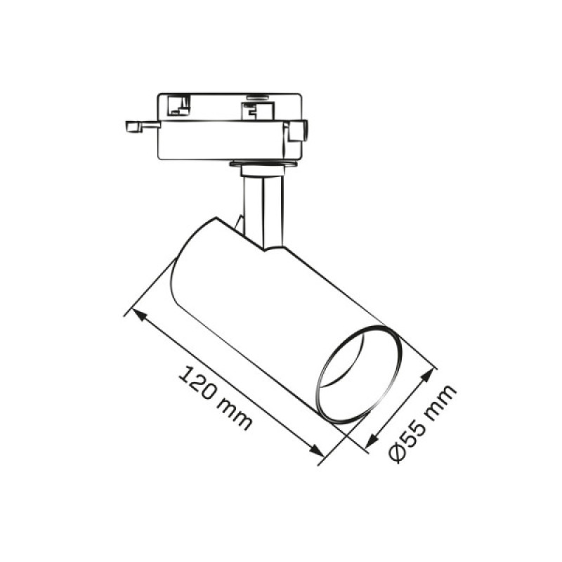 Трековый светильник Goldlux 329042 Shark LED 1x10W 4000K 850Lm IP20 черный