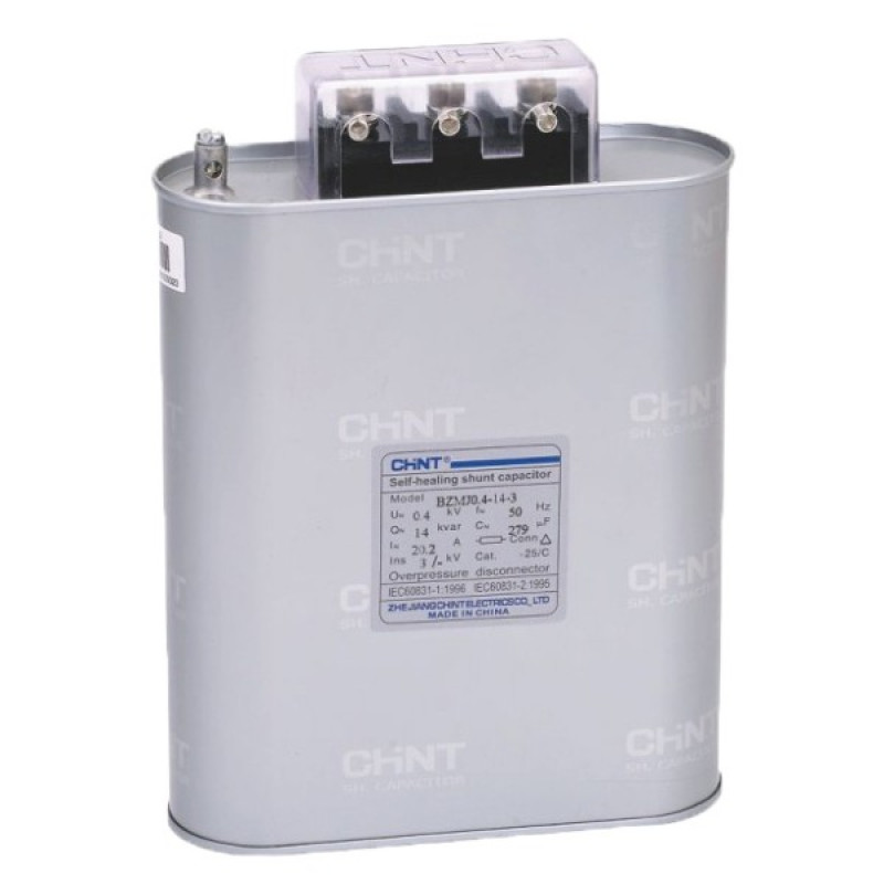 Трифазний конденсатор Chint BZMJ-0.45-2.5-3 АС 450В 2,5кВАр (516415)