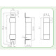 Запобіжник ETI 002637115 CH 14x51 gPV 36A 1000V (10kA)