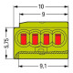 Восьмиполюсный клеммник Wago 243-748 F-PCB для установки на печатную плату