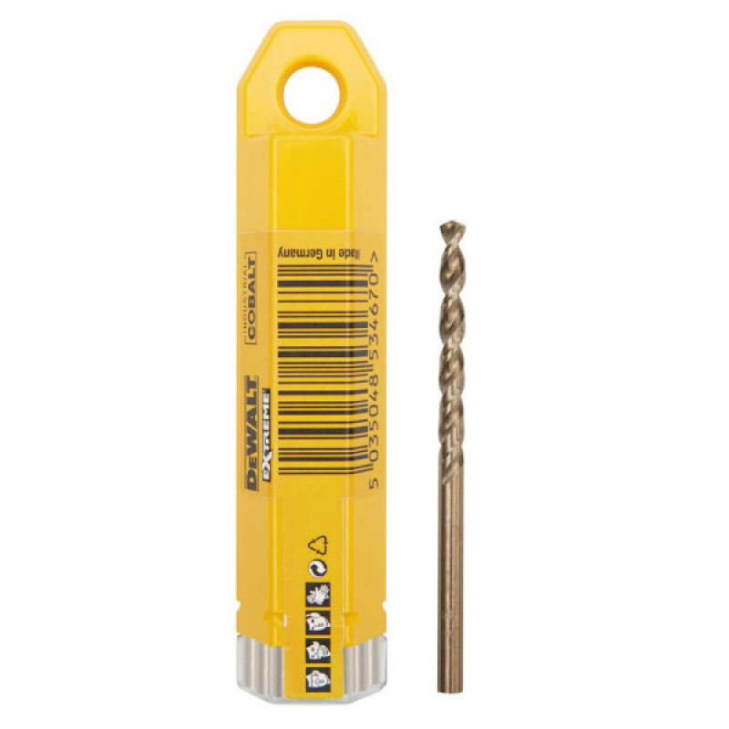 Кобальтові свердла по металу DeWALT DT4927 Extreme Industrial cobalt HSS-CO 4,5х80/46мм (10шт в упаковці)