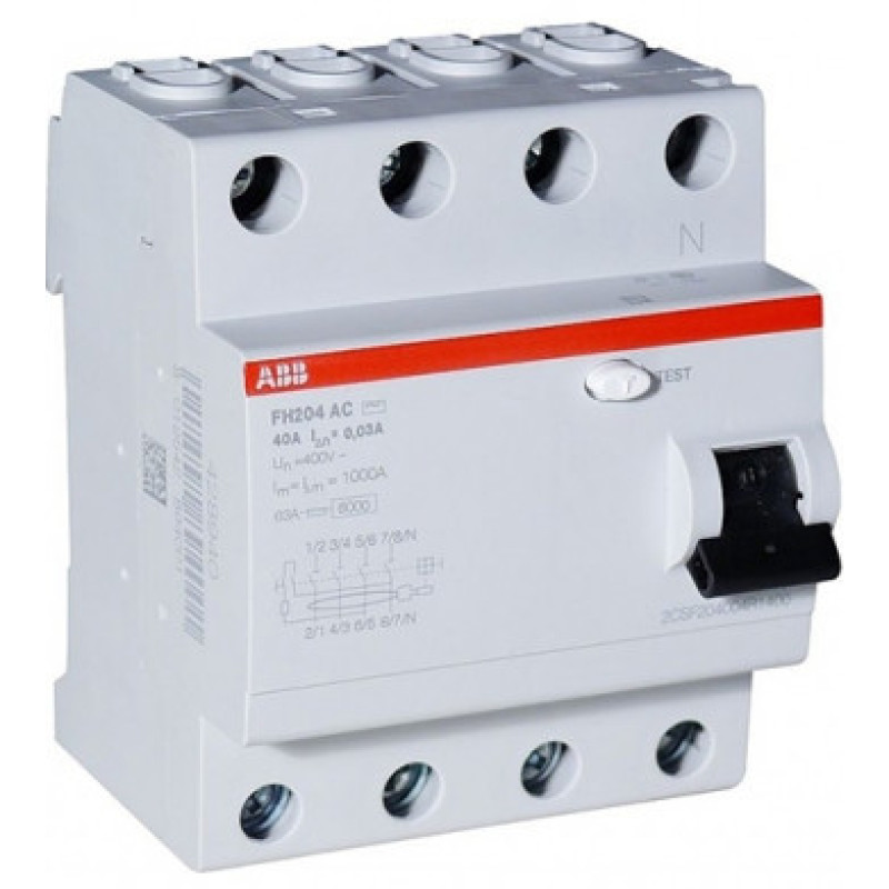 УЗО ABB FH204 AC-40/0,03, 40А, 30 мА, AC