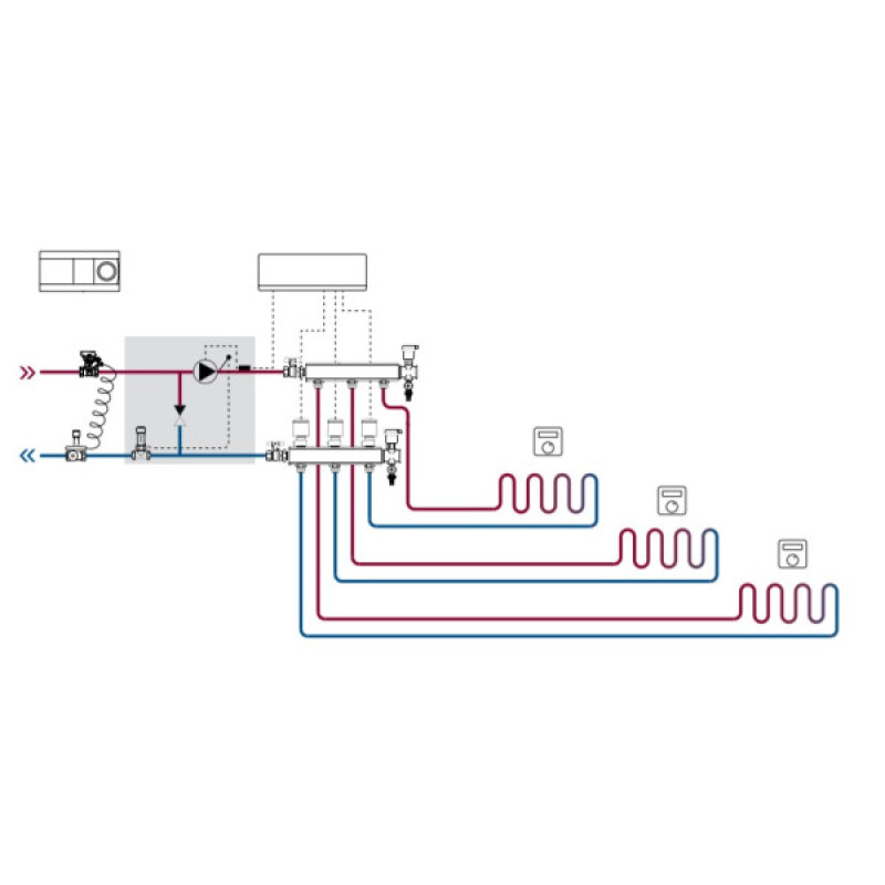 Коллектор Danfoss 088U0527 FHF 7+7