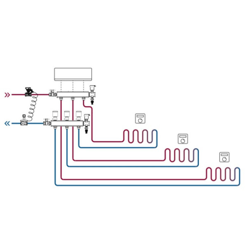 Коллектор Danfoss 088U0527 FHF 7+7