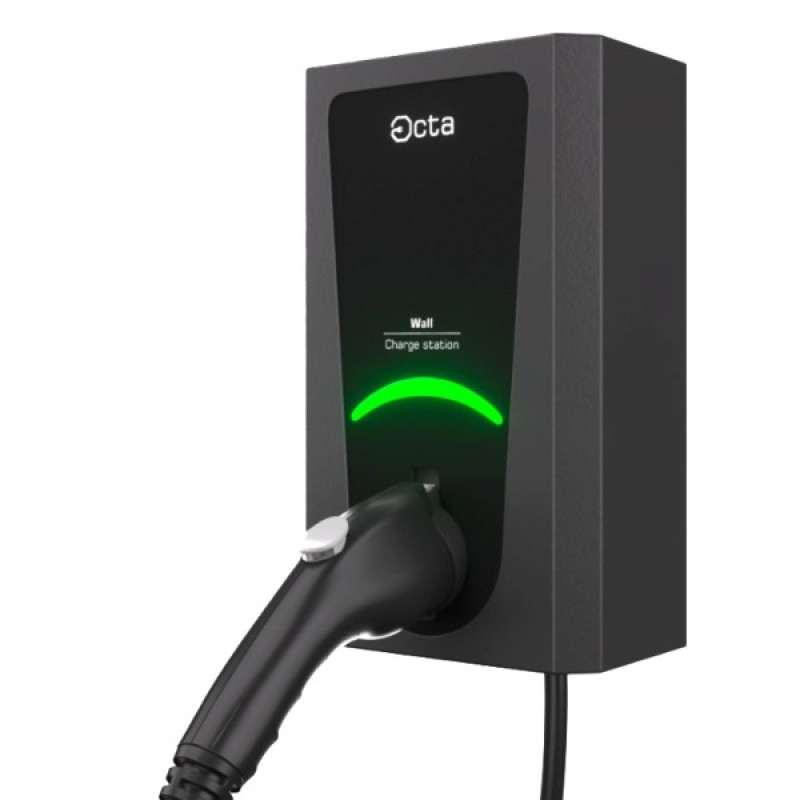 Однофазная зарядная станция для электромобиля Octa Energy W107-C2 Wall на 7кВт (Type 2)