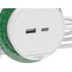 Встраиваемый в стол розеточный блок Schneider Electric INS44008 USB тип А+тип С (белый)