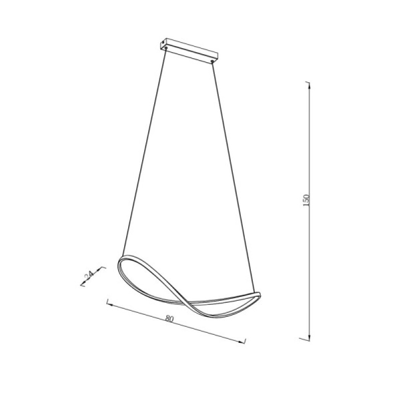 Підвісний світильник, люстра Zuma Line 5905316693098 Rosentra LED 1x20W 3000K 1400Lm IP20 чорний