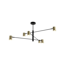 Люстра Zuma Line PEN4104-6GD+BK Pedro GU10 6x5W IP20 золота (5905316693319)